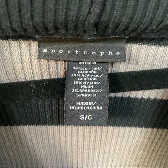 Apostrophe Sweater Striped Dress Draw String Waist Small - Picture 3 of 3